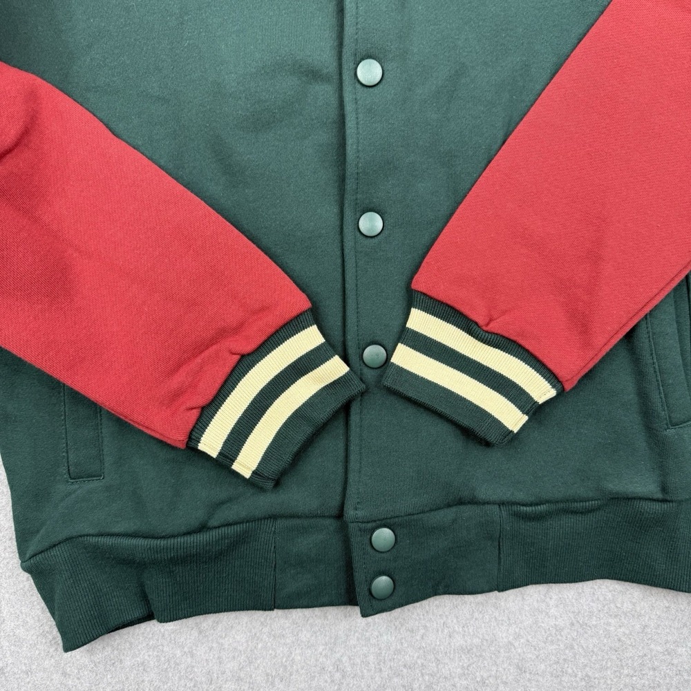 Jameson Jacket Mens Small Green Varsity Bomber Snap Button Whiskey Patch Logo - Picture 4 of 12